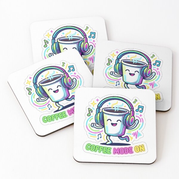 Item preview, Coffee Mode On - Dancing Coffee Cup Headphones designed and sold by WowDezign.