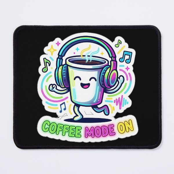 Item preview, Coffee Mode On - Dancing Coffee Cup Headphones designed and sold by WowDezign.