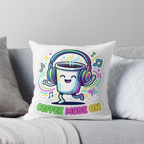 Item preview, Coffee Mode On - Dancing Coffee Cup Headphones designed and sold by WowDezign.