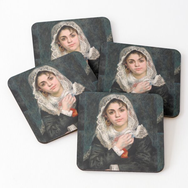 Item preview, Lise con un chal blanco, de Pierre-Auguste Renoir: Póster con retrato impresionista romántico designed and sold by artofuniverse.