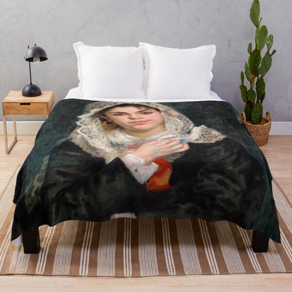 Item preview, Lise con un chal blanco, de Pierre-Auguste Renoir: Póster con retrato impresionista romántico designed and sold by artofuniverse.