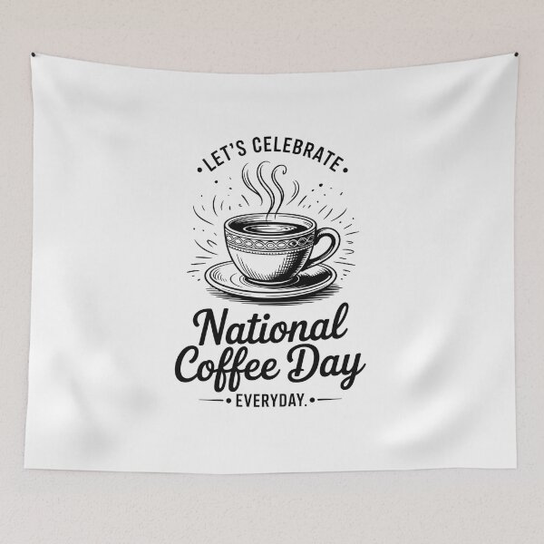 Item preview, Let's Celebrate National Coffee Day Everyday – Vintage Coffee Lover Design designed and sold by ArcticFoxStudio.