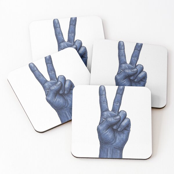 Item preview, Peace Sign Hand Drawn Retro Blue Illustration designed and sold by The Patriot Press.