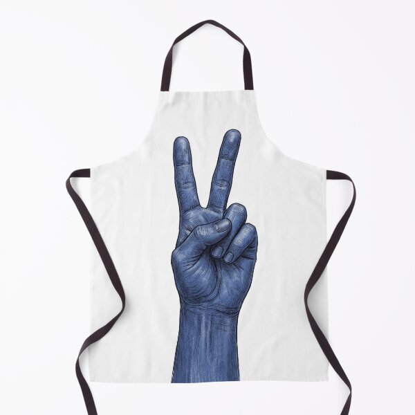 Item preview, Peace Sign Hand Drawn Retro Blue Illustration designed and sold by The Patriot Press.