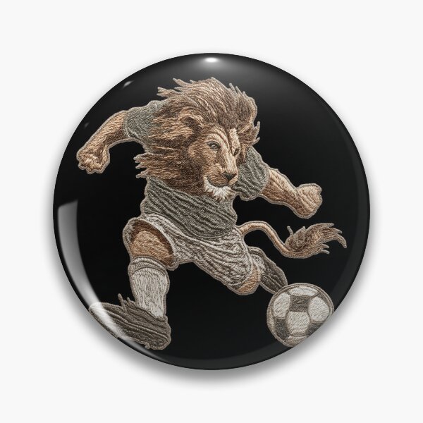 Item preview, Football Lion Patch Embroidery Fabric Stitched Patch designed and sold by HappyPatchClub.