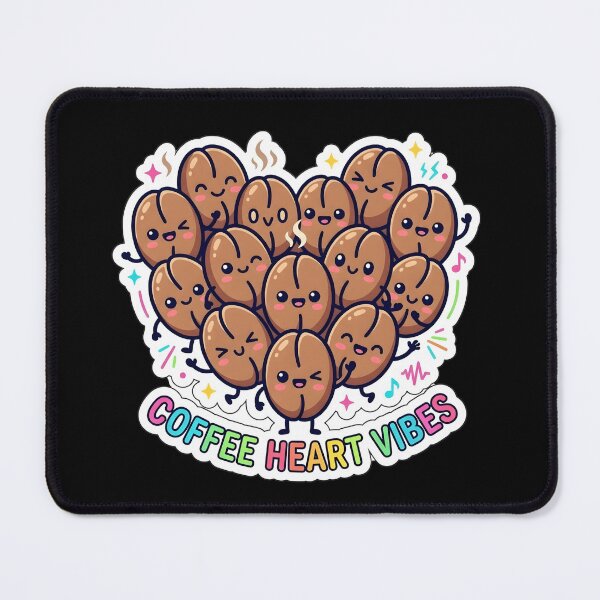 Item preview, Coffee Bean Heart - Cute Kawaii Coffee Beans Forming Heart designed and sold by WowDezign.