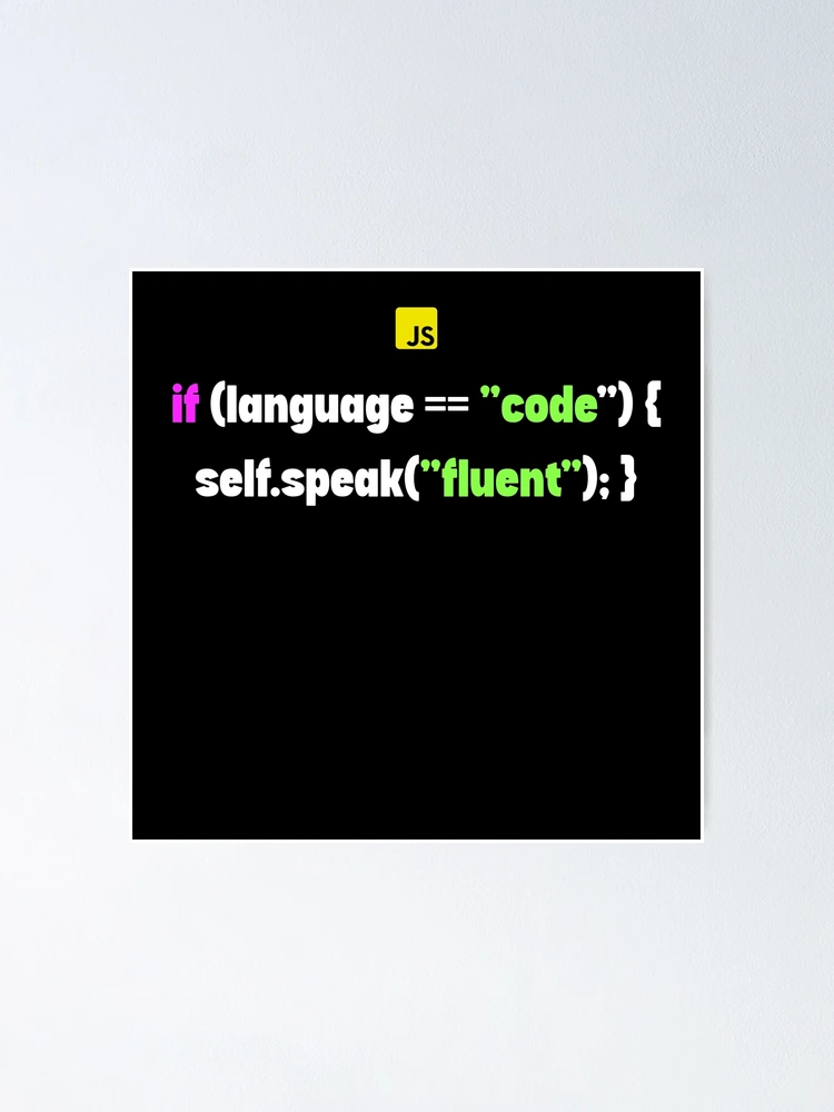Aperçu 1 sur 3. Poster avec l'œuvre JavaScript mignon créée et vendue par Blueberriesandbots.
