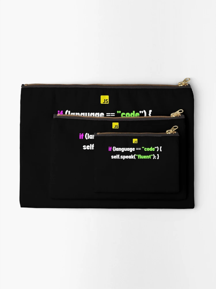 Aperçu 2 sur 4. Pochette avec l'œuvre JavaScript mignon créée et vendue par Blueberriesandbots.