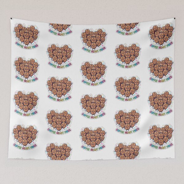 Item preview, Coffee Bean Heart - Cute Kawaii Coffee Beans Forming Heart designed and sold by WowDezign.