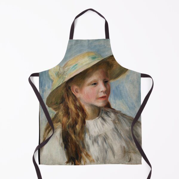 Item preview, Little Girl With a Hat by Pierre-Auguste Renoir: Impressionist fine art print designed and sold by artofuniverse.
