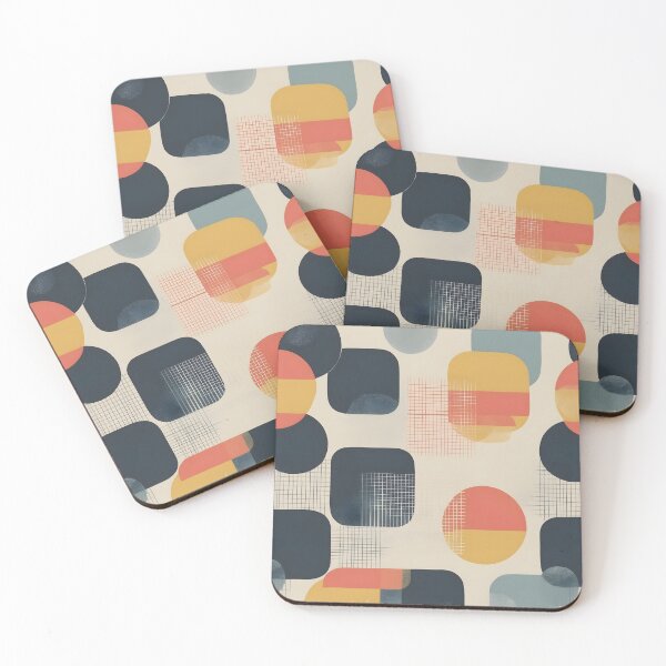 Item preview, Vintage Organic Geometric Abstract Retro Fashion Print designed and sold by NK-Studios .