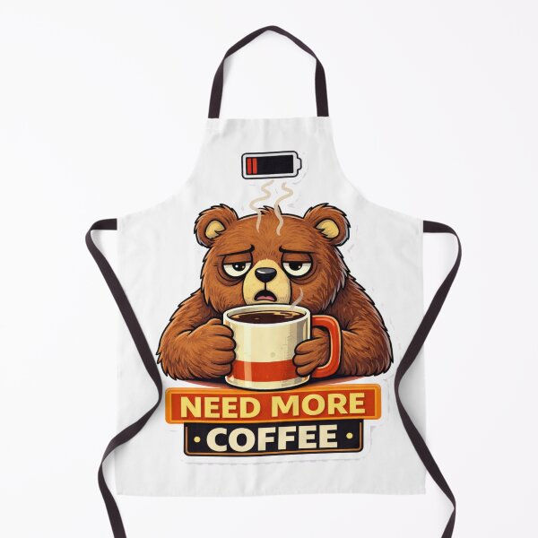 Item preview, Need More Coffee Tired Bear Funny Design designed and sold by Wolf Creator.