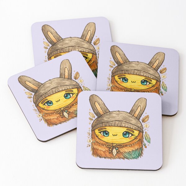 Item preview, Cute Bunny Hood Character – Whimsical Hand-Drawn Art Print designed and sold by InnerwayStudio.