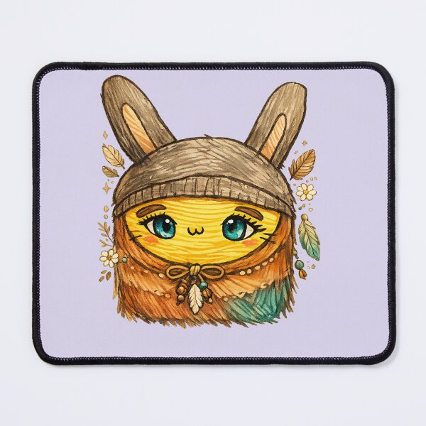 Item preview, Cute Bunny Hood Character – Whimsical Hand-Drawn Art Print designed and sold by InnerwayStudio.
