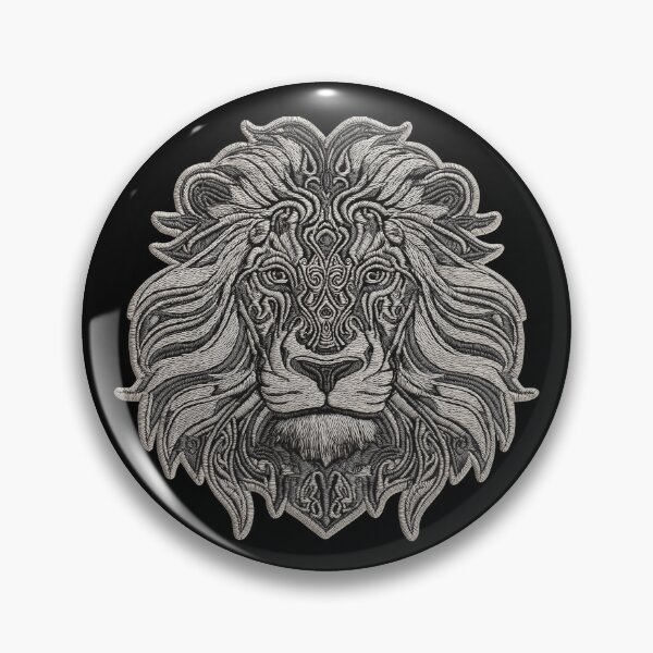 Item preview, Lion Head Patch Embroidery Fabric Stitched Patch designed and sold by HappyPatchClub.