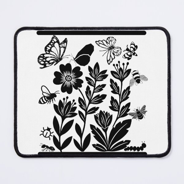Item preview, The Pollinator’s Sanctuary: Hand-Pressed Woodcut Style Design designed and sold by EarthArtDesigns.