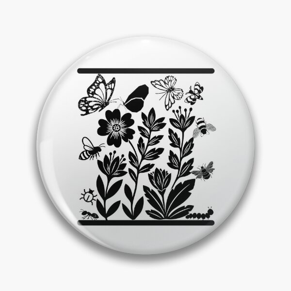 Item preview, The Pollinator’s Sanctuary: Hand-Pressed Woodcut Style Design designed and sold by EarthArtDesigns.