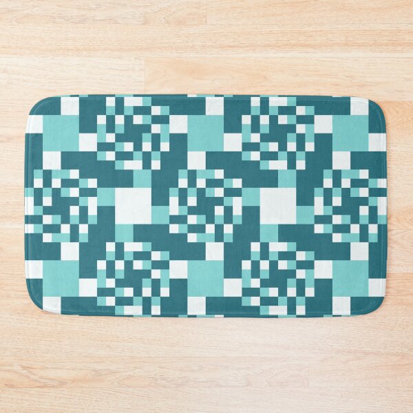 Item preview, Teal geometric seamless repeating pattern designed and sold by SeamlessDsign.