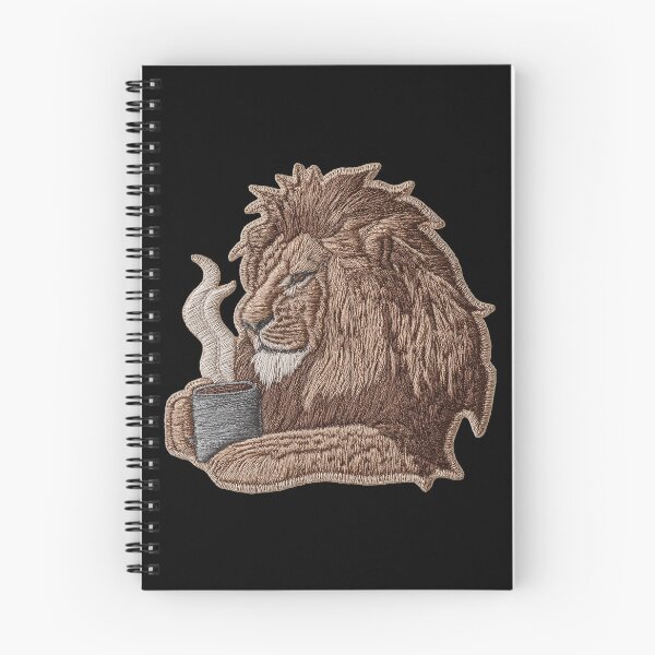 Item preview, Coffee Lion Patch Embroidery Fabric Stitched Patch designed and sold by HappyPatchClub.
