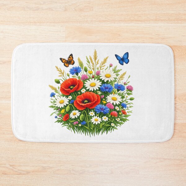 Item preview, Colorful Wildflower Meadow T-Shirt Design – Poppies, Cornflowers & Daisies Spring Motif designed and sold by CoolContent Factory.