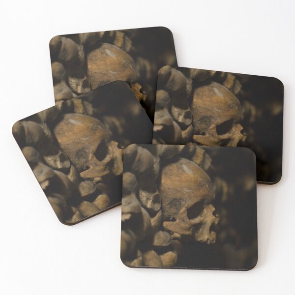 Item preview, Picture of a skull in Paris' catacombs 1/4 designed and sold by Elle Willers.