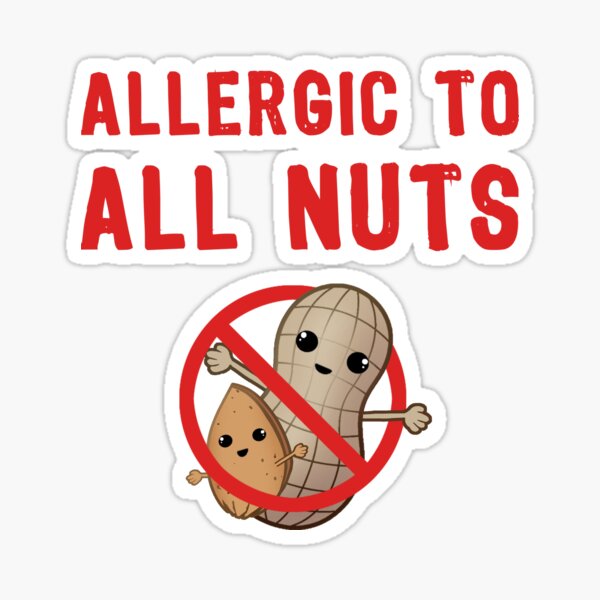 Nut Allergy Stickers Redbubble