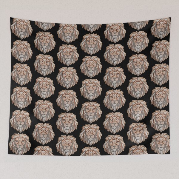 Item preview, Lion Head Patch Embroidery Fabric Stitched Patch designed and sold by HappyPatchClub.