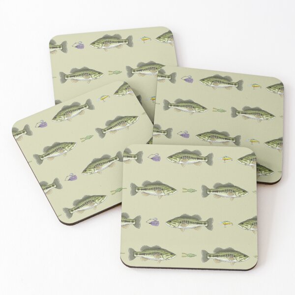 Item preview, Largemouth Bass & Lures Pattern (Sand Pattern) designed and sold by Marathon-Rana.
