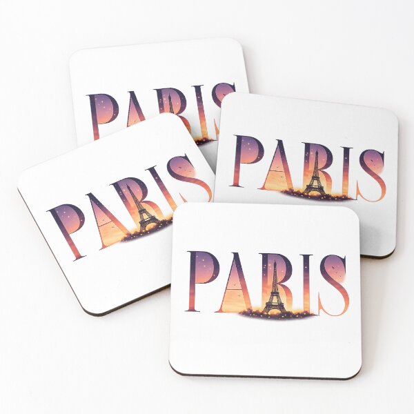 Item preview, Paris Sunset Skyline Typography Design designed and sold by MIArt Studio.