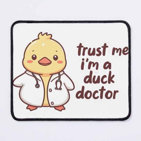 Item preview, Trust Me I'm a Duck Doctor Cute Kawaii Duckling Sticker designed and sold by GozdeSoftChaos.
