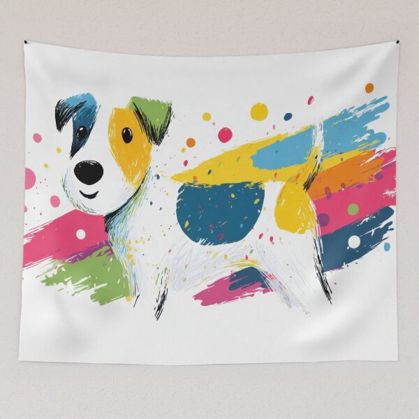 Item preview, Cute dog with colorful patterns designed and sold by anytka.