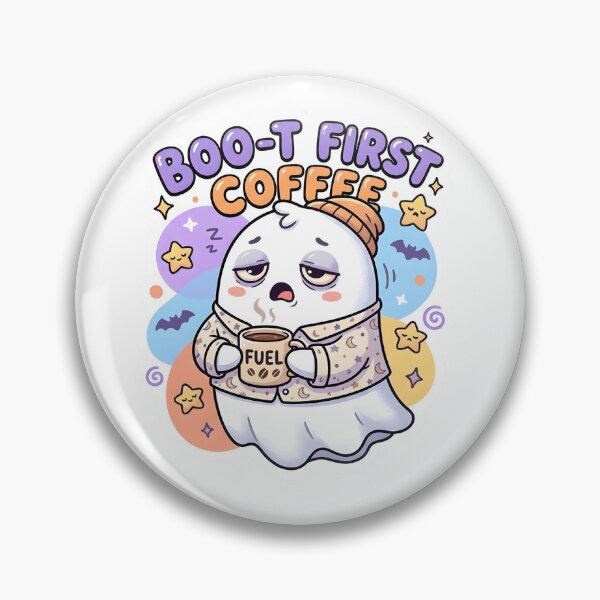 Item preview, Boo-t First Coffee - Cute Ghost Holding Coffee Cup designed and sold by WowDezign.