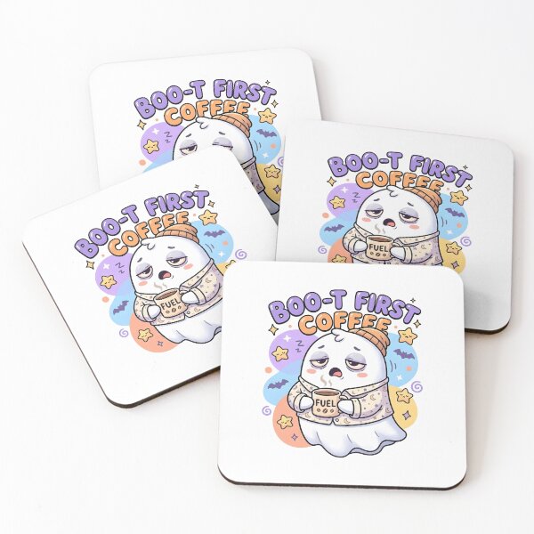 Item preview, Boo-t First Coffee - Cute Ghost Holding Coffee Cup designed and sold by WowDezign.