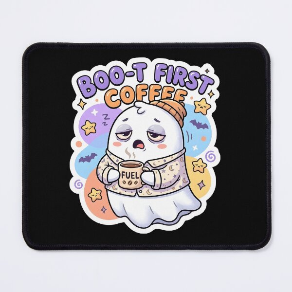 Item preview, Boo-t First Coffee - Cute Ghost Holding Coffee Cup designed and sold by WowDezign.