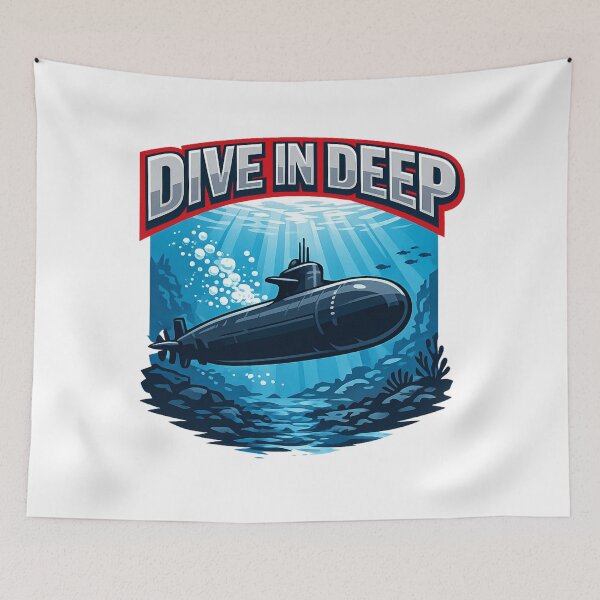 Item preview, Dive In Deep Submarine Ocean Design designed and sold by Combat Skies.