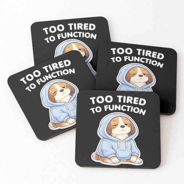 Item preview, Too Tired To Function Dog – Funny Adulting Burnout Meme, Lazy Hoodie Animal designed and sold by Ladys-Gents.