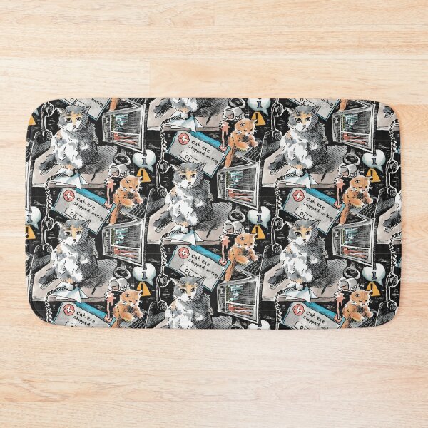 Item preview, cats & technology pattern designed and sold by crissini.