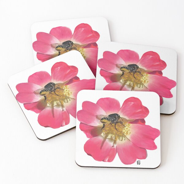 Item preview, Leafcutter Bee and Rose designed and sold by CLoveCreates.