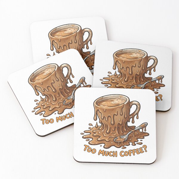 Item preview, Too Much Coffee? - Melting Coffee Cup Surreal Humor designed and sold by WowDezign.