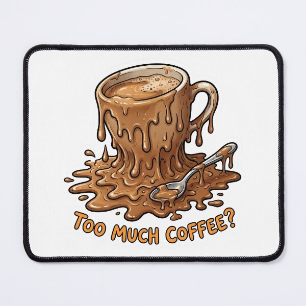 Item preview, Too Much Coffee? - Melting Coffee Cup Surreal Humor designed and sold by WowDezign.