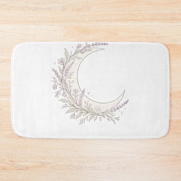 Item preview, Minimalist Pastel Boho Moon with Wildflowers and Lavender designed and sold by Art-Selling.