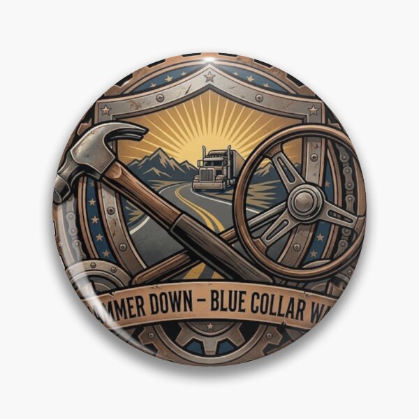 Item preview, Hammer down, blue collar way designed and sold by RisingWolfStudio.