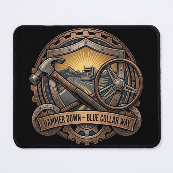 Item preview, Hammer down, blue collar way designed and sold by RisingWolfStudio.