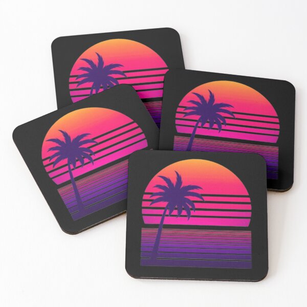 Item preview, "Retro Sunset Synthwave Palm" designed and sold by Dogandesighn.