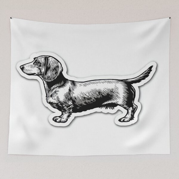Item preview, Dachshund standing in side view designed and sold by anytka.