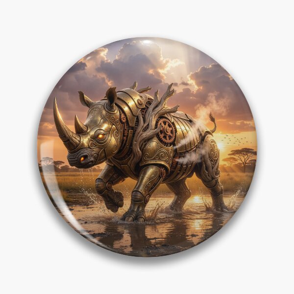 Item preview, Art Nouveau Steampunk Rhinoceros designed and sold by Tridentulus.
