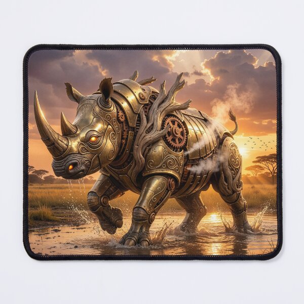 Item preview, Art Nouveau Steampunk Rhinoceros designed and sold by Tridentulus.