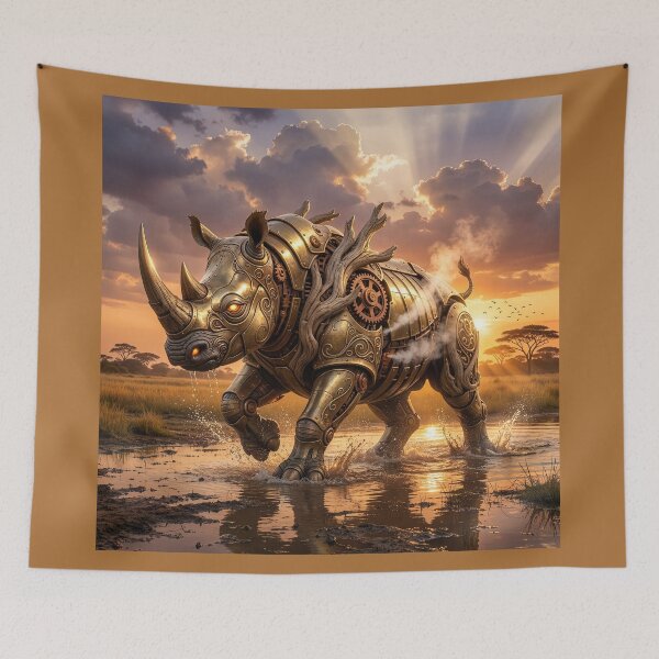 Item preview, Art Nouveau Steampunk Rhinoceros designed and sold by Tridentulus.