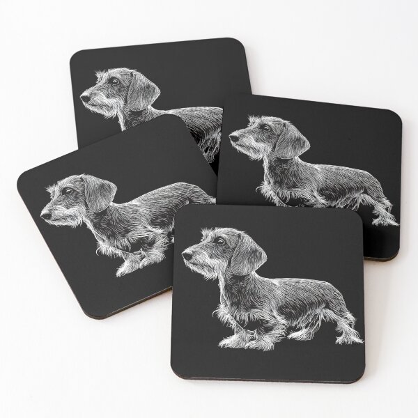 Item preview, Dachshund stands on dark background designed and sold by anytka.