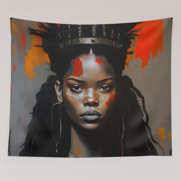 Item preview, Abstract Colorful Woman Portrait – Modern Wall Art designed and sold by ArtFireGallery.
